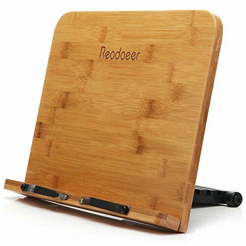 Reodoeer Bamboo Reading Rest Cook Book Document Stand Holder Bookrest